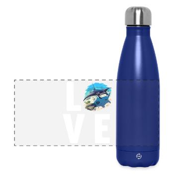Rochen Mantarochen - Panorama Isolierflasche 500 ml - Dunkelblau  - Vorne
