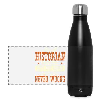 Historien : Histoire Jamais Drôle - Gourde isotherme panoramique 500 ml - noir - Devant