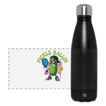 Pickle Ballin Pickleball Player - Panoramic Thermal Bottle 500 ml - black - Front