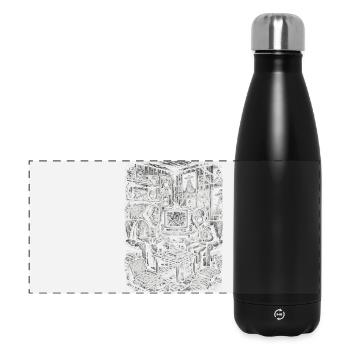 Des extraterrestres au Bigfoot Gamer rétro - Gourde isotherme panoramique 500 ml - noir - Devant