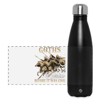 Historical Horseman Humor Motif | Late Gothic Chapel - Panoramic Thermal Bottle 500 ml - black - Front