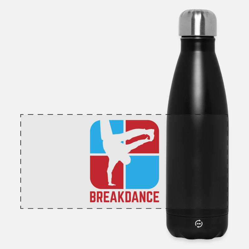 Breakdance B-Boy Streetdance Design Hip Hop Dance - Panorama Isolierflasche 500 ml - Schwarz