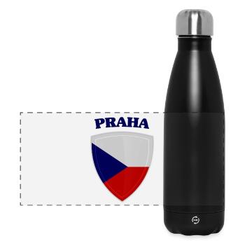 Prag - Panorama Isolierflasche 500 ml - Schwarz - Vorne