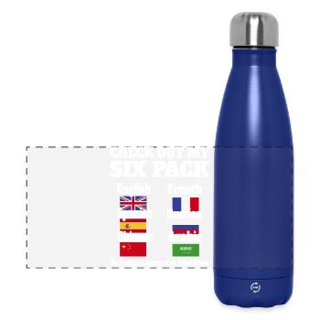 Sprachen Sixpack - Panorama Isolierflasche 500 ml - Dunkelblau  - Vorne