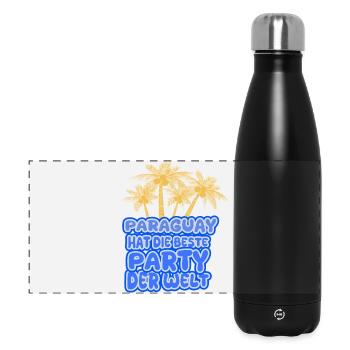 Paraguay als Urlaub - Panorama Isolierflasche 500 ml - Schwarz - Vorne