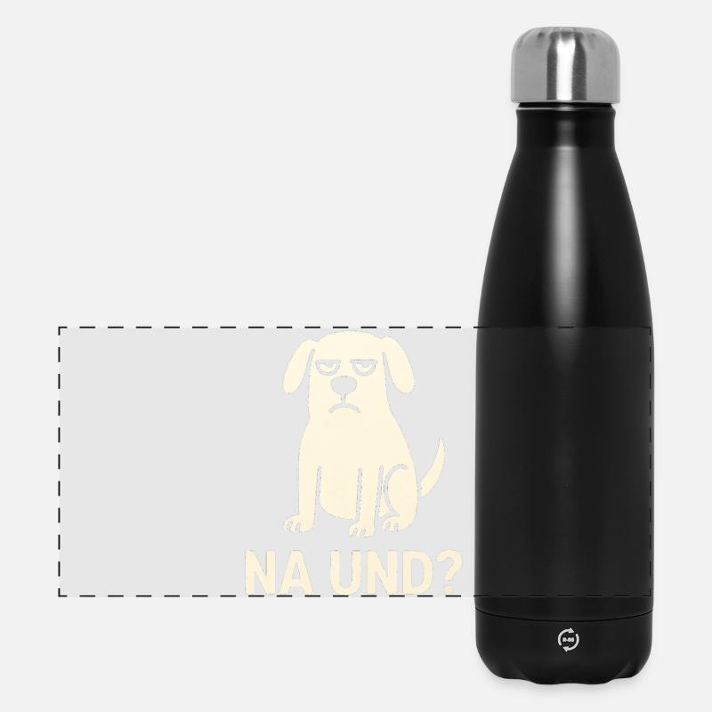 Grumpy Dog Well And Meme - Panoramic Thermal Bottle 500 ml - black