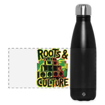 Roots Reggae Dub - Panorama Isolierflasche 500 ml - Schwarz - Vorne