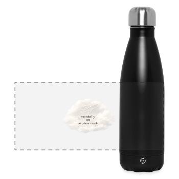 Mentaler Flugzeugmodus - Panorama Isolierflasche 500 ml - Schwarz - Vorne