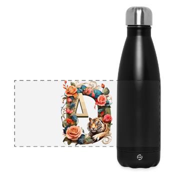 Bague Tigre et Fleurs - Gourde isotherme panoramique 500 ml - noir - Devant