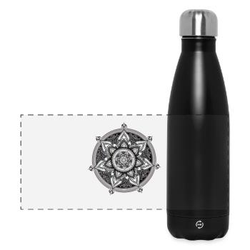 Mandala Mantra namaste spirituell om meditation - Panorama Isolierflasche 500 ml - Schwarz - Vorne