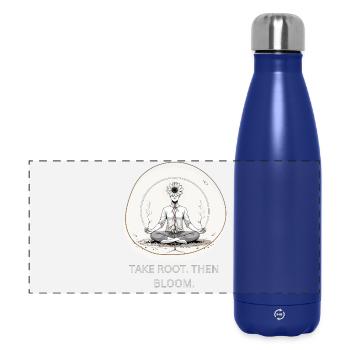 Blumen-Meditiation mit Wurzelverbindung - Panorama Isolierflasche 500 ml - Dunkelblau  - Vorne