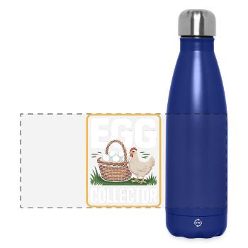 Eggs Collector Hühnerhalter Huhn - Panorama Isolierflasche 500 ml - Dunkelblau  - Vorne