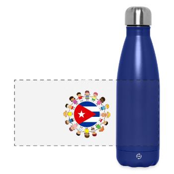 Cuba Pride & Home - Design du drapeau de Cuba - Gourde isotherme panoramique 500 ml - bleu foncé  - Devant