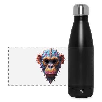 Ornate Chimp Mask - Panoramic Thermal Bottle 500 ml - black - Front