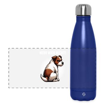 Nerv Mich Nicht Jack Russel terrier Jacky Jackys - Panorama Isolierflasche 500 ml - Dunkelblau  - Vorne