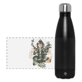 faszinierender Ganesha ein Gott mit Elefantenkopf - Panorama Isolierflasche 500 ml - Schwarz - Vorne