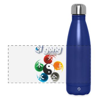 Yin Yang Cinq Éléments Qi Gong Fever Design - Gourde isotherme panoramique 500 ml - bleu foncé  - Devant