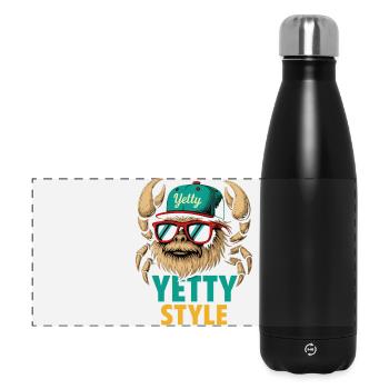 Graphisme Yeti Style Yetty - Gourde isotherme panoramique 500 ml - noir - Devant