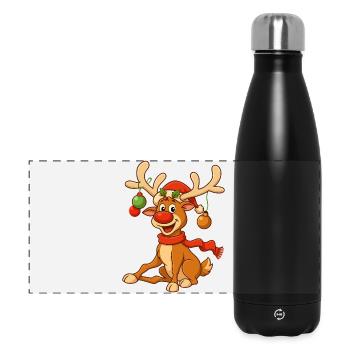 T-shirt de Noël Cadeaux pour femmes pour lui drôle - Gourde isotherme panoramique 500 ml - noir - Devant