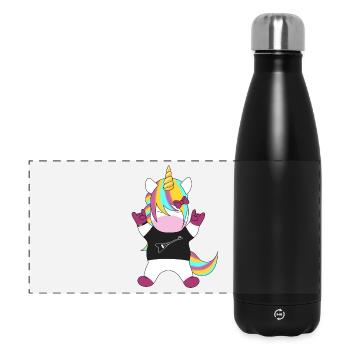 Licorne métallique - Gourde isotherme panoramique 500 ml - noir - Devant