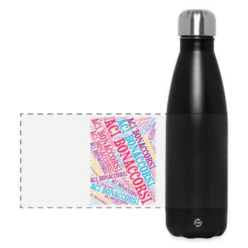 T-shirt Sicilia Aci Bonaccorsi world cloud collage - Gourde isotherme panoramique 500 ml - noir - Devant