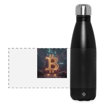 Bitcoin Power Development – Énergie dynamique - Gourde isotherme panoramique 500 ml - noir - Devant