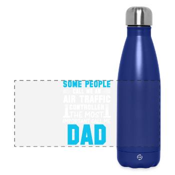 Air Traffic Controller Dad - Panoramic Thermal Bottle 500 ml - dark blue  - Front