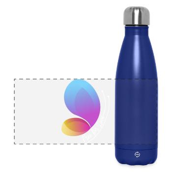 Frei durch Liebe Gradient Schmetterling - Panorama Isolierflasche 500 ml - Dunkelblau  - Vorne