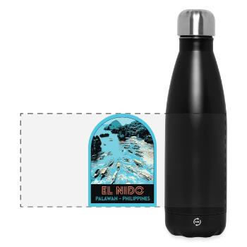 Bateaux de pêche à El Nido, Palawan, Philippines - Gourde isotherme panoramique 500 ml - noir - Devant