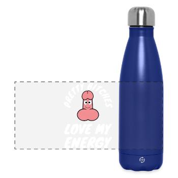 Energy Humor Cartoon Logo | funny pictures - Panoramic Thermal Bottle 500 ml - dark blue  - Front