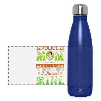 Police Mom I Raised My Hero Mothers Day Gift - Panoramic Thermal Bottle 500 ml - dark blue  - Front