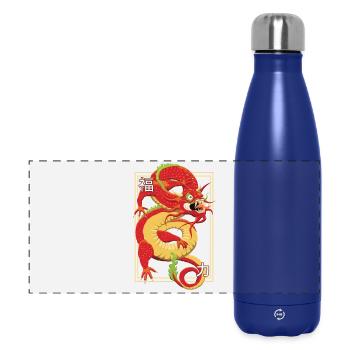 Dragon Chinois - Gourde isotherme panoramique 500 ml - bleu foncé  - Devant