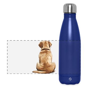 Labrador Retriever - Panoramic Thermal Bottle 500 ml - dark blue  - Front
