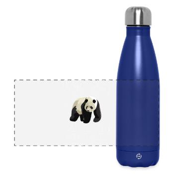 Je fonctionne mieux sous pression - Gourde isotherme panoramique 500 ml - bleu foncé  - Devant