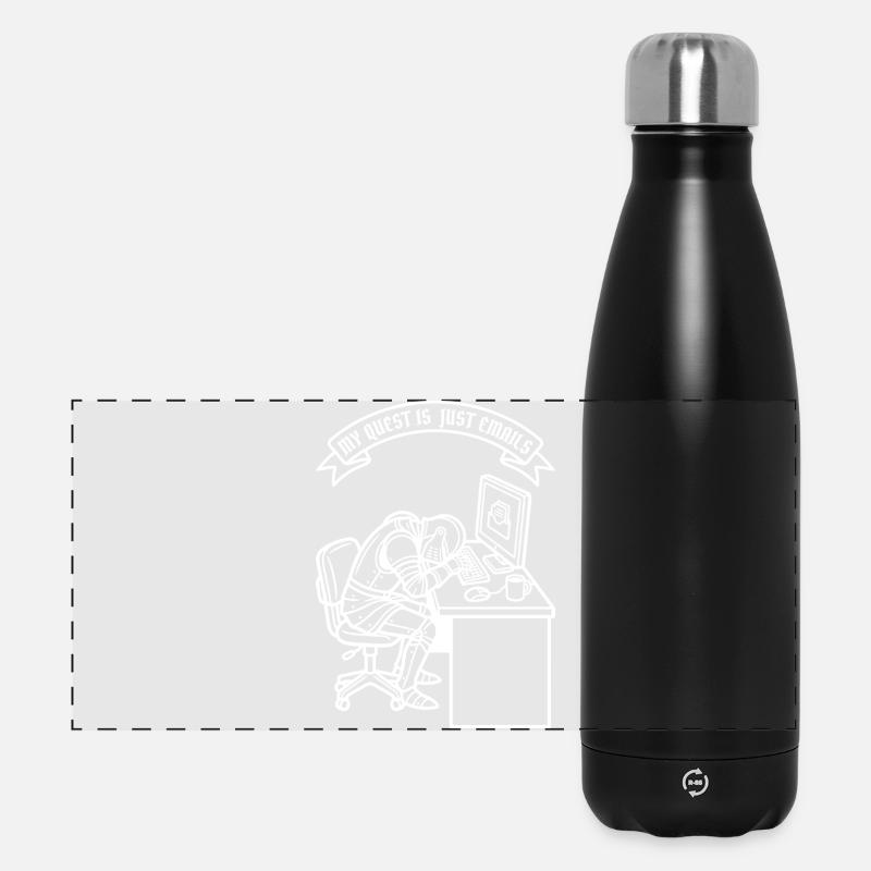 Quête du Chevalier du Bureau - Gourde isotherme panoramique 500 ml - noir