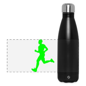 Laufende Männer 4 - Panorama Isolierflasche 500 ml - Schwarz - Vorne