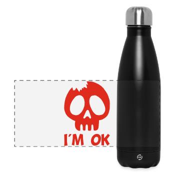 Mir geht es gut (rot) - Panorama Isolierflasche 500 ml - Schwarz - Vorne
