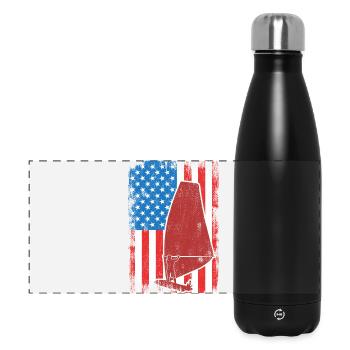USA Patriotic Windsurfer - Panoramic Thermal Bottle 500 ml - black - Front