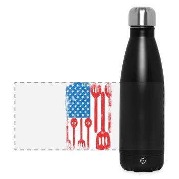 U.S. Patriotic Chef - Panoramic Thermal Bottle 500 ml - black - Front