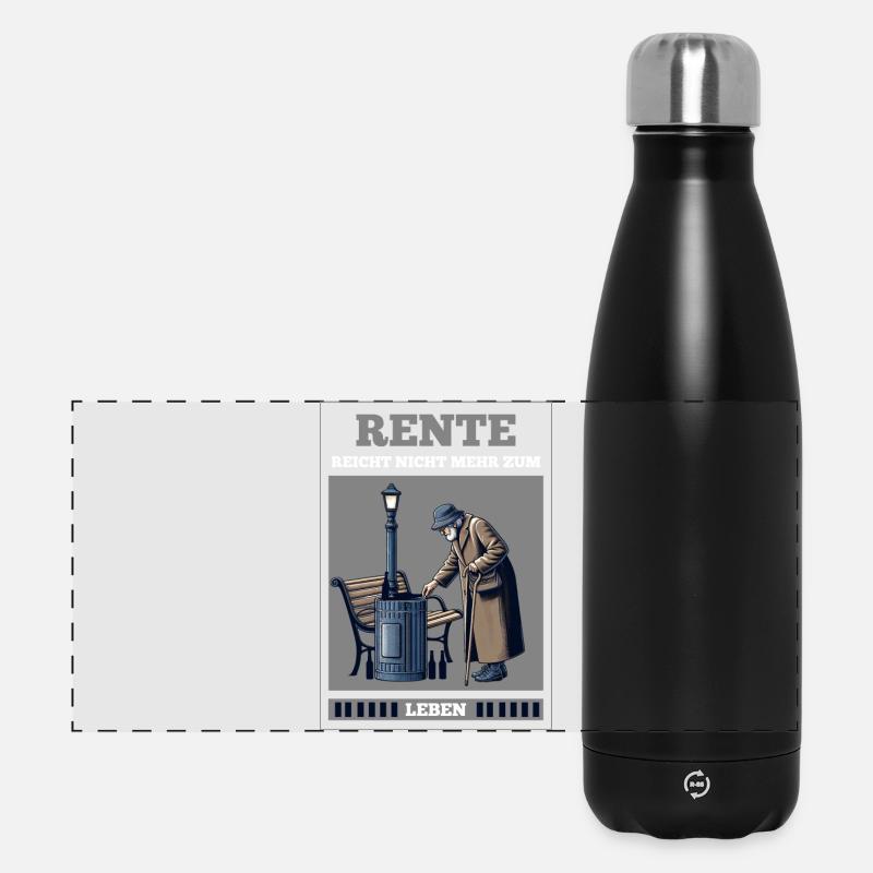 Pensioner - Panoramic Thermal Bottle 500 ml - black
