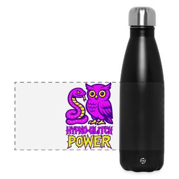 Hypno Glitch Power Owl - Gourde isotherme panoramique 500 ml - noir - Devant