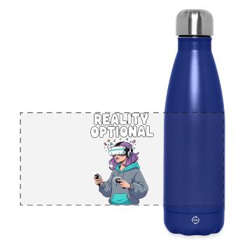 Reality Optionnel VR Gamer - Gourde isotherme panoramique 500 ml - bleu foncé  - Devant