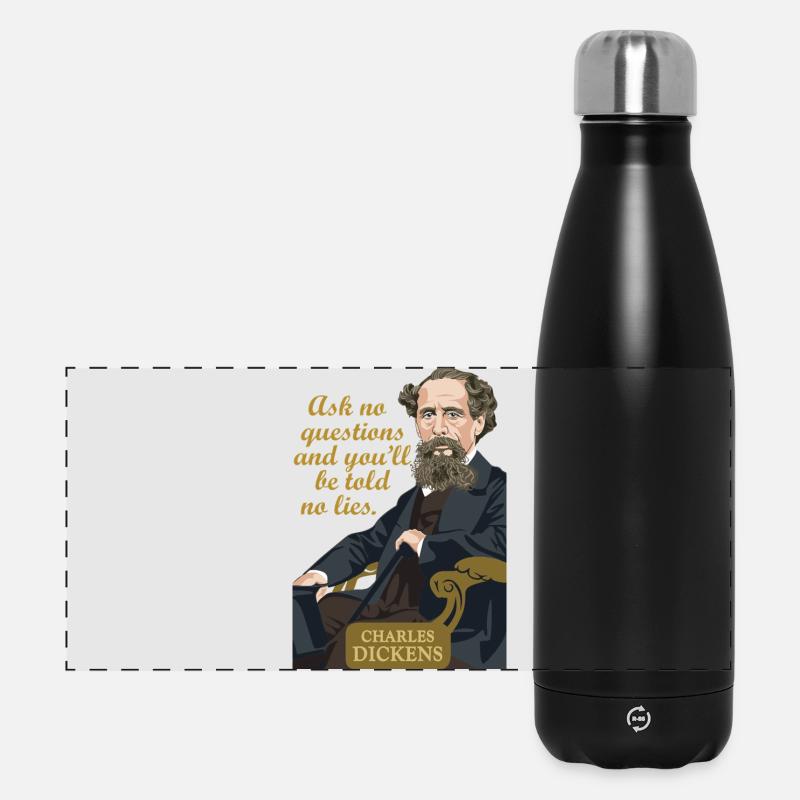 Charles Dickens - Panoramic Thermal Bottle 500 ml - black