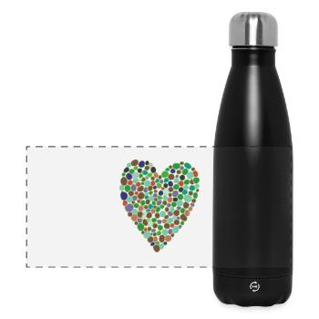 Vert coeur - Gourde isotherme panoramique 500 ml - noir - Devant