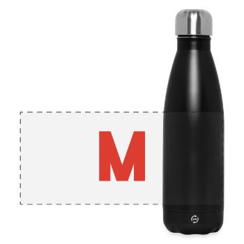 Logo rouge M sur fond noir - Gourde isotherme panoramique 500 ml - noir - Devant