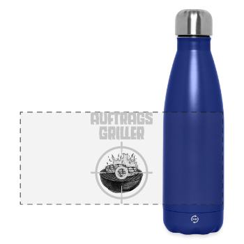 Auftragsgriller Grillmaster lustige Sprüche - Panorama Isolierflasche 500 ml - Dunkelblau  - Vorne