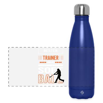 Meilleur entraîneur de softball Formation d’entraîneur de softball - Gourde isotherme panoramique 500 ml - bleu foncé  - Devant