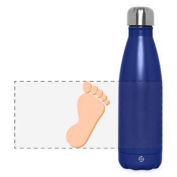 Fuß Füße Fußpflege Podologie Geschenk Geschenkidee - Panorama Isolierflasche 500 ml - Dunkelblau  - Vorne