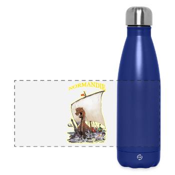 NORMANDY 1110 YEARS CMXI - MMXXI - Panoramic Thermal Bottle 500 ml - dark blue  - Front