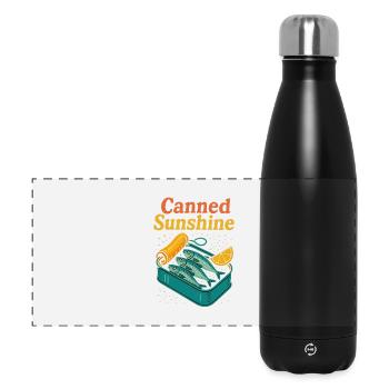 Canned Sunshine – Sardine Pop-Art Tea - Panoramic Thermal Bottle 500 ml - black - Front